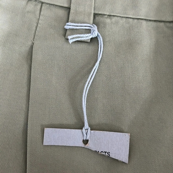 Amendi Gunnar in Green Organic Cotton Pleat Front Button Fly Pants - NWPT - 33 - Picture 5 of 12